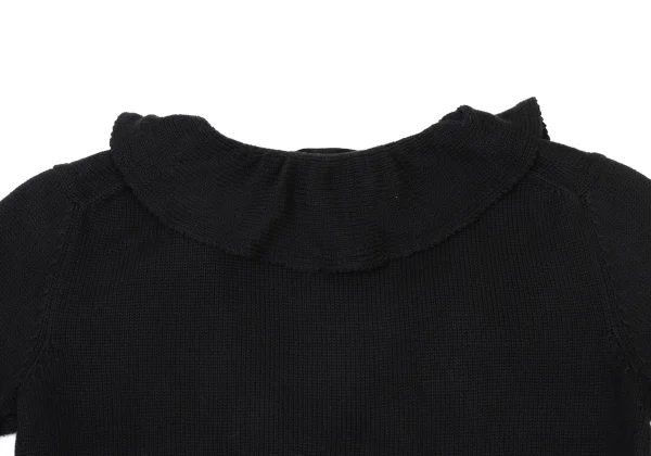 Yohji Yamamoto NOIR Cotton Frill Design Knit Cardigan K-175604_012