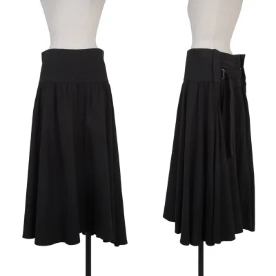 Yohji Yamamoto NOIR Back Belt Design Flare Skirt