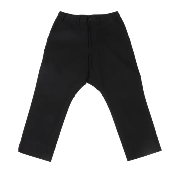Yohji Yamamoto NOIR Cotton Blend Tapered Pants Black 1 K-175606_001