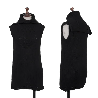 Y's Wool Sailor Neck Sleeveless Knit Sweater