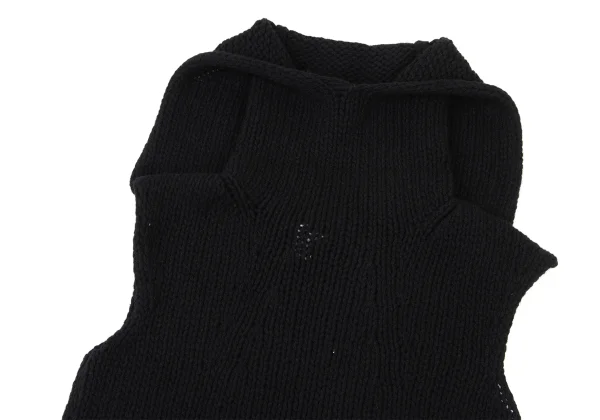 Y's Wool Sailor Neck Sleeveless Knit Sweater K-175608_003