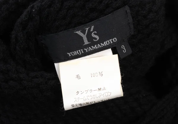 Y's Wool Sailor Neck Sleeveless Knit Sweater K-175608_013