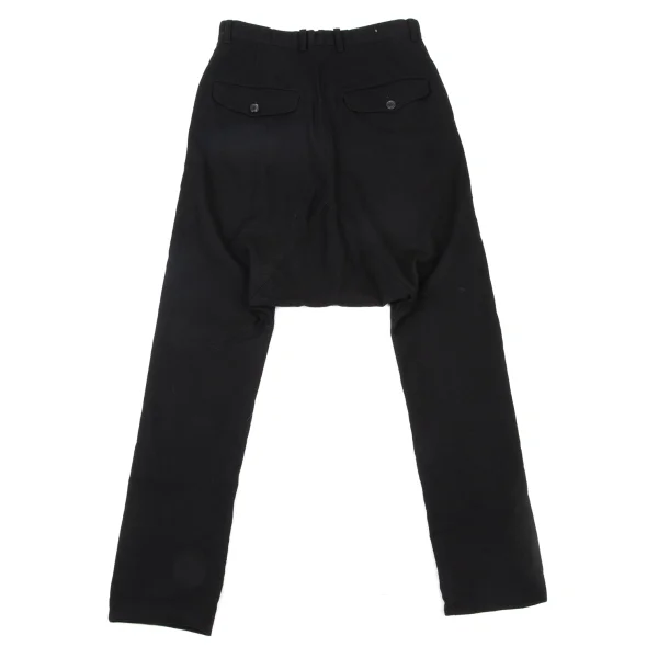 GANRYU Wool Blend Switching Design Dropped Crotch Pants K-175616_010