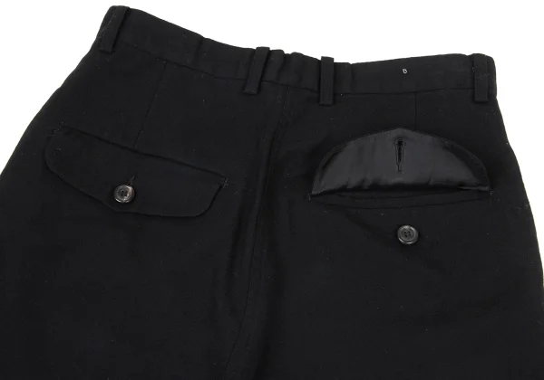 GANRYU Wool Blend Switching Design Dropped Crotch Pants K-175616_011