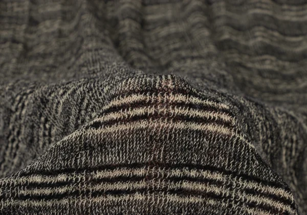 Y's Wool High-neck Striped Sheer Knit Dress K-175618_015