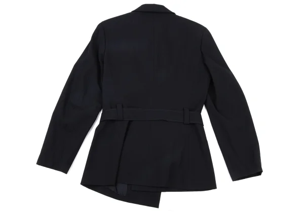 Y's Wool Gabardine Belted Double Jacket  K-175619_016