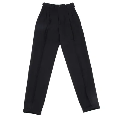 Y's Wool Gabardine Tuck Tapered Pants