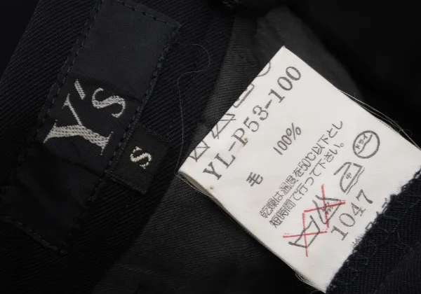 Y's Wool Gabardine Tuck Tapered Pants K-175620_014