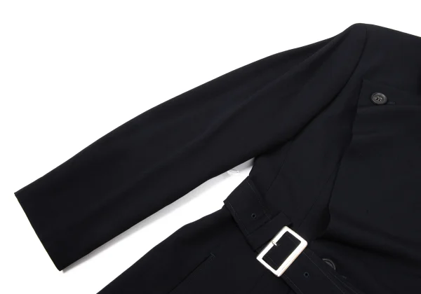 Y's Wool Gabardine Belted Jacket & Skirt K-175621_005