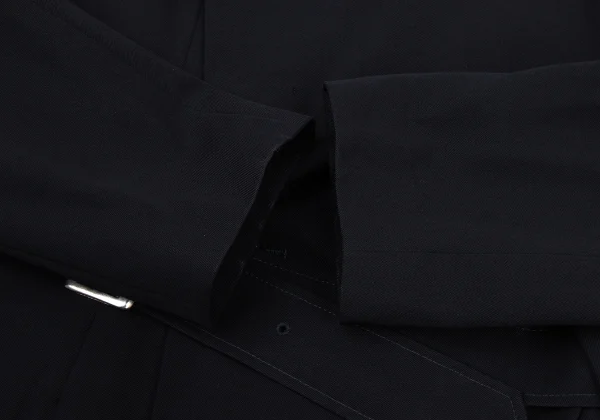 Y's Wool Gabardine Belted Jacket & Skirt K-175621_006