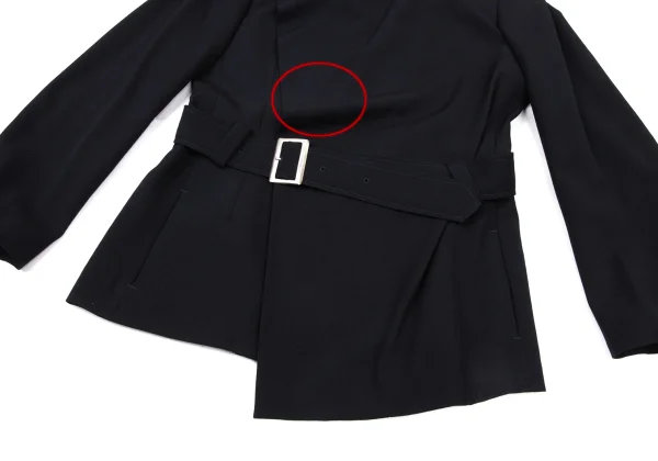Y's Wool Gabardine Belted Jacket & Skirt K-175621_009