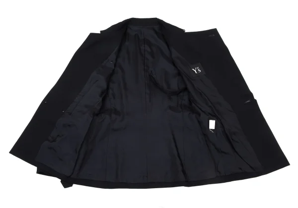 Y's Wool Gabardine Belted Jacket & Skirt K-175621_012