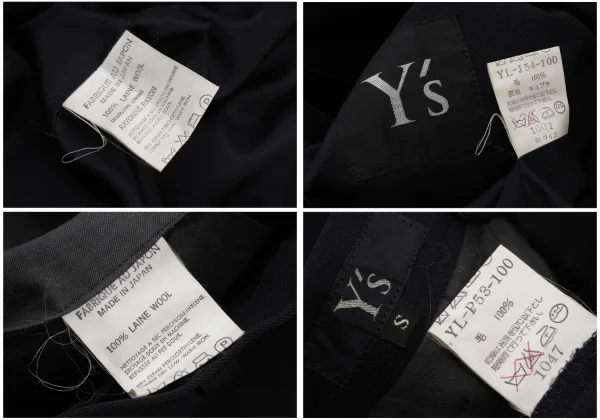 Y's Wool Gabardine Belted Jacket & Skirt K-175621_020