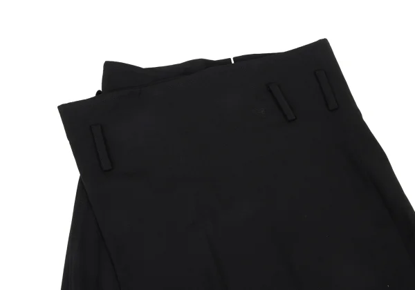 Y's Wool Gabardine Asymmetric Wide Wrap Pants K-175622_006