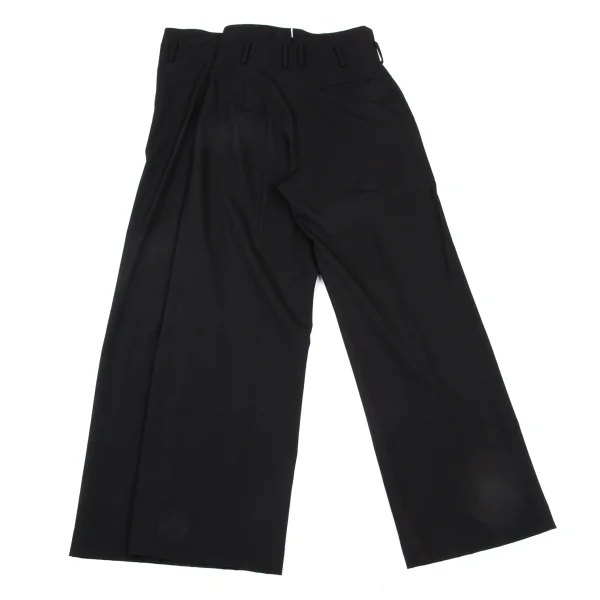 Y's Wool Gabardine Asymmetric Wide Wrap Pants K-175622_010