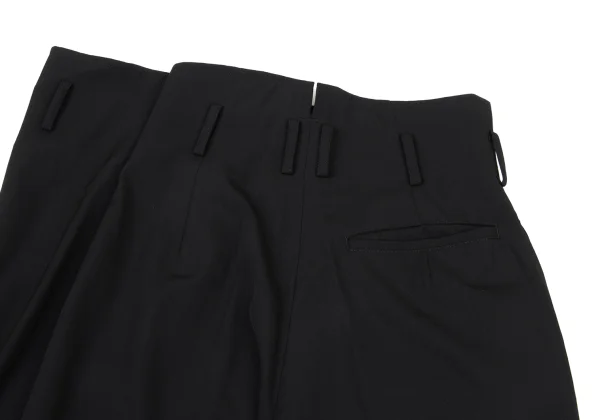 Y's Wool Gabardine Asymmetric Wide Wrap Pants K-175622_011