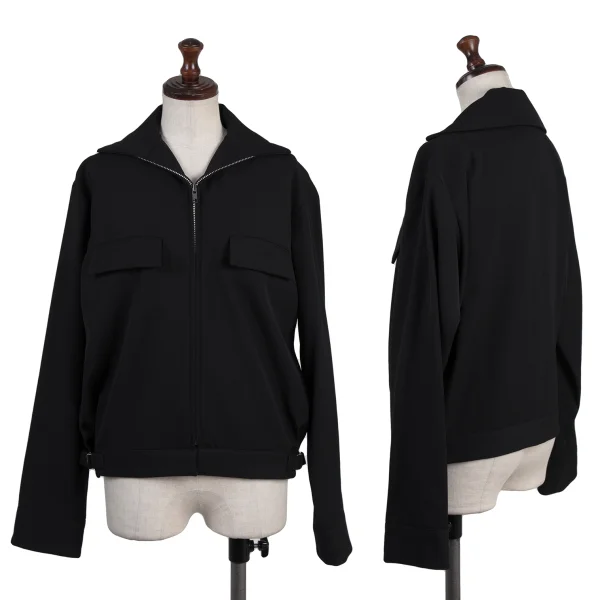 Y's Flap Pockets Wool Zip Jacket Black S-M K-175623_001