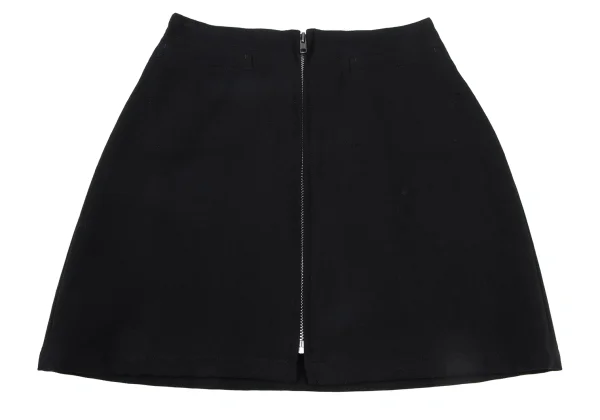 Y's Front Zip Pocket Wool Mini Skirt K-175624_002