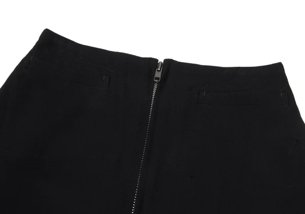 Y's Front Zip Pocket Wool Mini Skirt K-175624_003