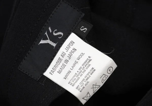 Y's Front Zip Pocket Wool Mini Skirt K-175624_009