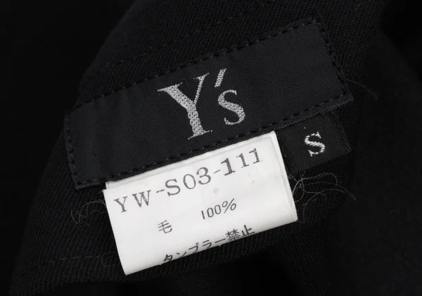 Y's Front Zip Pocket Wool Mini Skirt K-175624_010