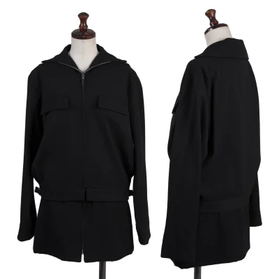 Y's Flap Pockets Wool Zip Front Jacket & Pants