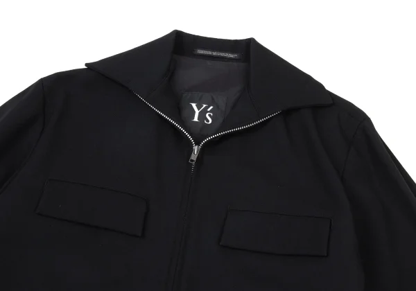 ワイズY's ウールフラップポケットデザインジップセットアップ 黒M位 K-175625_004