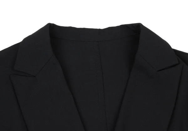 Y's Wool Gabardine Waist Drawstring Buttonless Jacket K-175626_004