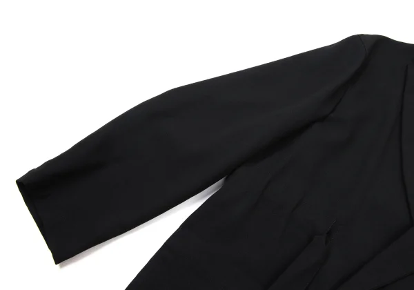 Y's Wool Gabardine Waist Drawstring Buttonless Jacket K-175626_006