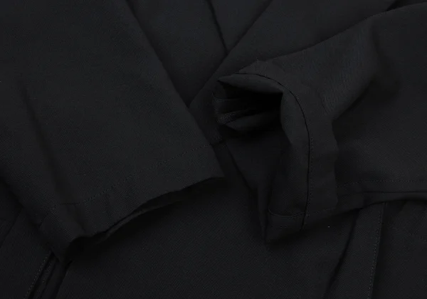 Y's Wool Gabardine Waist Drawstring Buttonless Jacket K-175626_007