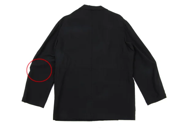 Y's Wool Gabardine Waist Drawstring Buttonless Jacket K-175626_011