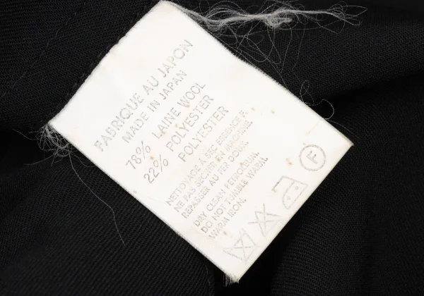 Y's Wool Gabardine Waist Drawstring Buttonless Jacket K-175626_015