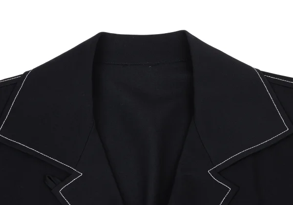 Y's Wool Gaba Stitch Belted Coat K-175637_004