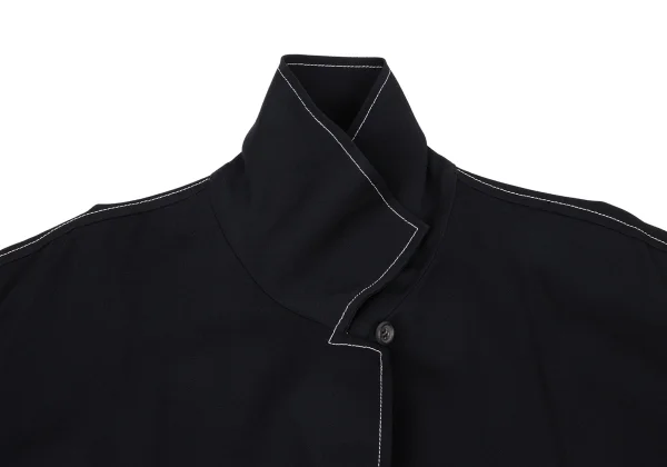 Y's Wool Gaba Stitch Belted Coat K-175637_005