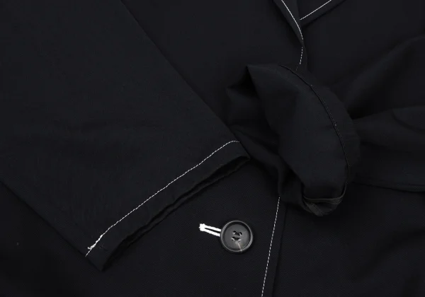 Y's Wool Gaba Stitch Belted Coat K-175637_007