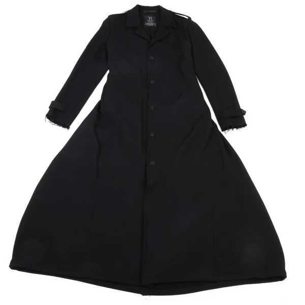 Y's Cut Off Wool Long Coat K-175638_002