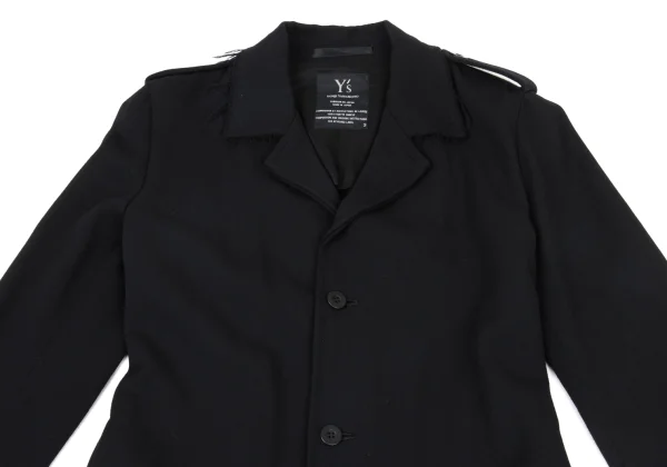 Y's Cut Off Wool Long Coat K-175638_003