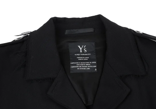 Y's Cut Off Wool Long Coat K-175638_004
