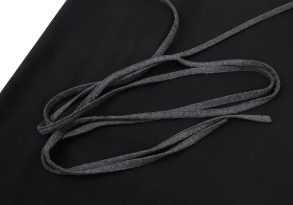 Y's Wool Piping Strap Wrap Skirt K-175639_004