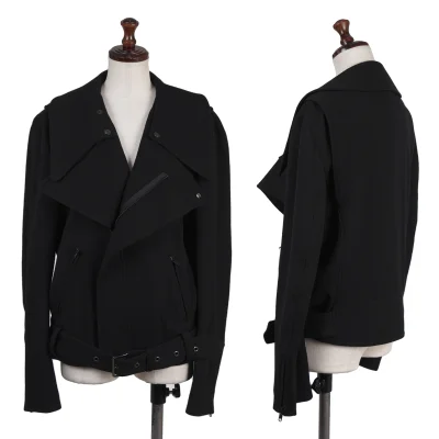 Y's Stretch Flannel Wool Motorcycle Jacket