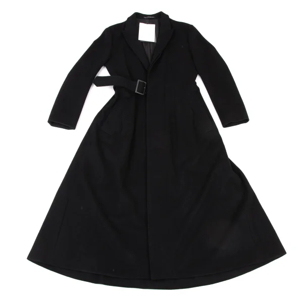 Yohji Yamamoto collections Wool Flannel Belted Chester Coat K-175648_002