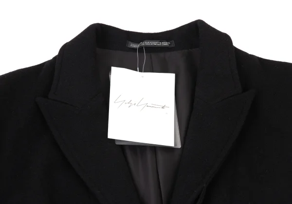 Yohji Yamamoto collections Wool Flannel Belted Chester Coat K-175648_004