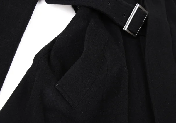 Yohji Yamamoto collections Wool Flannel Belted Chester Coat K-175648_009