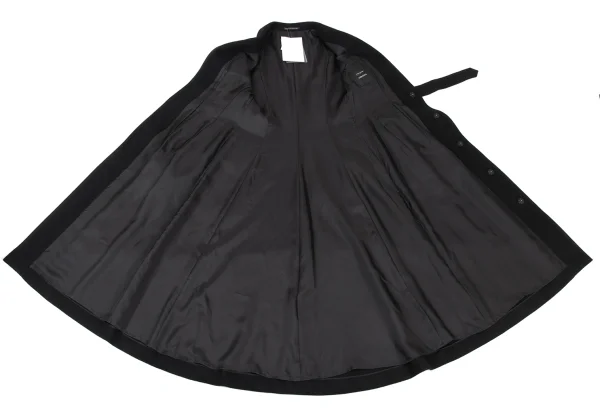Yohji Yamamoto collections Wool Flannel Belted Chester Coat K-175648_012
