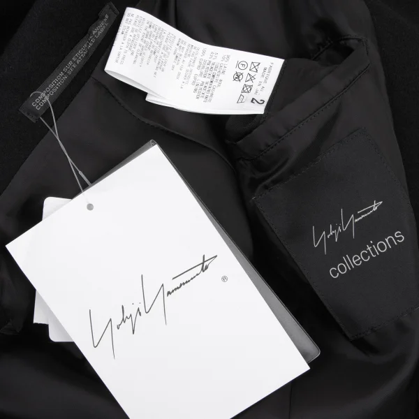 Yohji Yamamoto collections Wool Flannel Belted Chester Coat K-175648_015