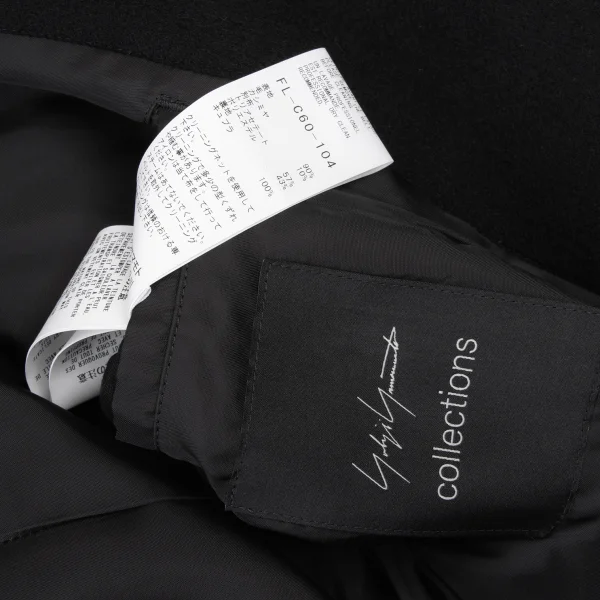 Yohji Yamamoto collections Wool Flannel Belted Chester Coat K-175648_016