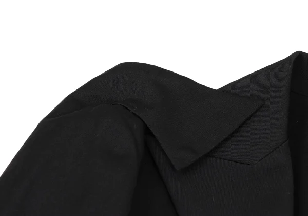 Yohji Yamamoto collections Wool Gabardine Asymmetric Long Tail Jacket K-175649_005