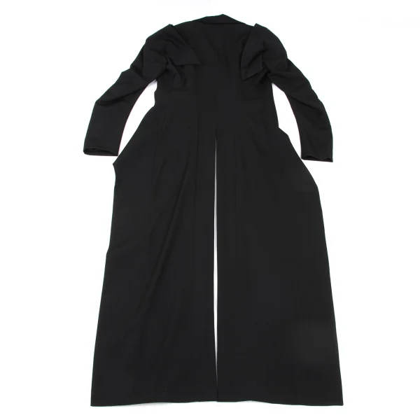 Yohji Yamamoto collections Wool Gabardine Asymmetric Long Tail Jacket K-175649_011