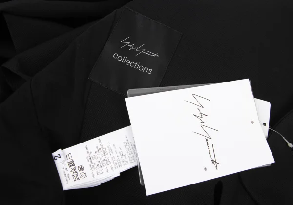 Yohji Yamamoto collections Wool Gabardine Asymmetric Long Tail Jacket K-175649_015