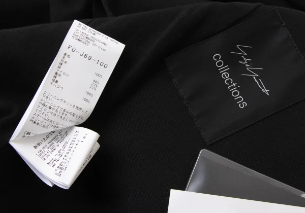 Yohji Yamamoto collections Wool Gabardine Asymmetric Long Tail Jacket K-175649_016